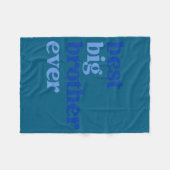 Big Brother Immer Grau Mit Blauem Text Jungen Fleecedecke (Vorderseite (Horizontal))
