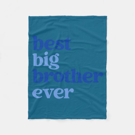 Big Brother Immer Grau Mit Blauem Text Jungen Fleecedecke (Vorderseite)