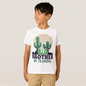 Big Brother in Training Cactus Baby Ankündigung T-Shirt (Vorne ganz)