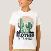 Big Brother in Training Cactus Baby Ankündigung T-Shirt (Vorderseite)