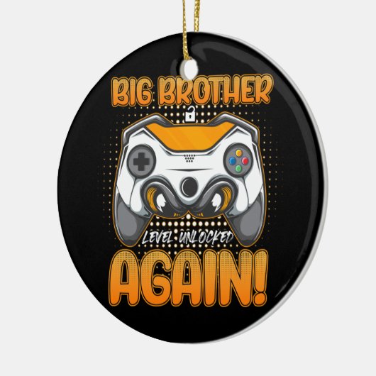 Big Brother Level Uncked Boys Gaming Gamer Keramik Ornament (Links)