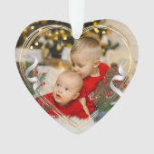 Big Brother Liebe Foto Holly Pine Gold Rahmen Ornament (Vorderseite)
