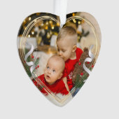 Big Brother Liebe Foto Holly Pine Gold Rahmen Ornament (Vorderseite)