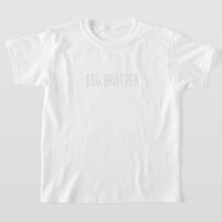 Big Brother Light Gray White Neutral T - Shirt