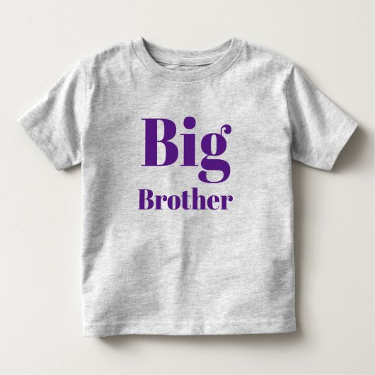 Big Brother lila Briefe niedlich Kleinkind T-shirt (Vorderseite)