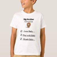 Big Brother Lion Checklist T - Shirt
