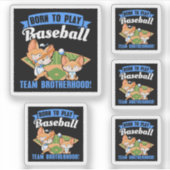 Big Brother Little Brother - Baseball-Spieler Aufkleber (Vorderseite)