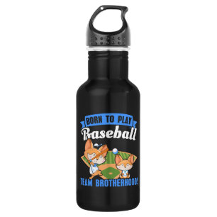 Big Brother Little Brother - Baseball-Spieler Edelstahlflasche