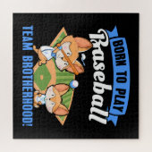 Big Brother Little Brother - Baseball-Spieler Puzzle (Horizontal)