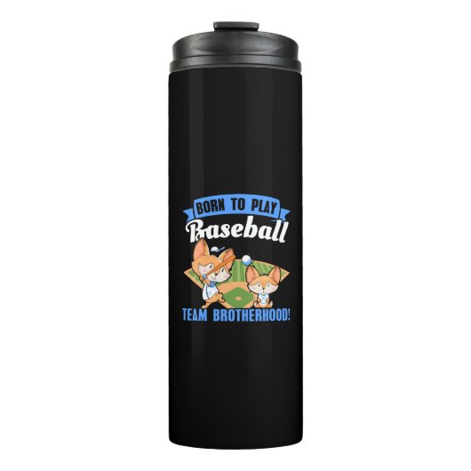 Big Brother Little Brother - Baseball-Spieler Thermosbecher (Vorderseite)