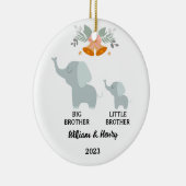 Big Brother & Little Brother Elephant, Individuell Keramik Ornament (Rechts)