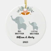 Big Brother & Little Brother Elephant, Individuell Keramik Ornament (Vorne)