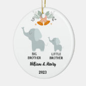 Big Brother & Little Brother Elephant, Individuell Keramik Ornament (Links)