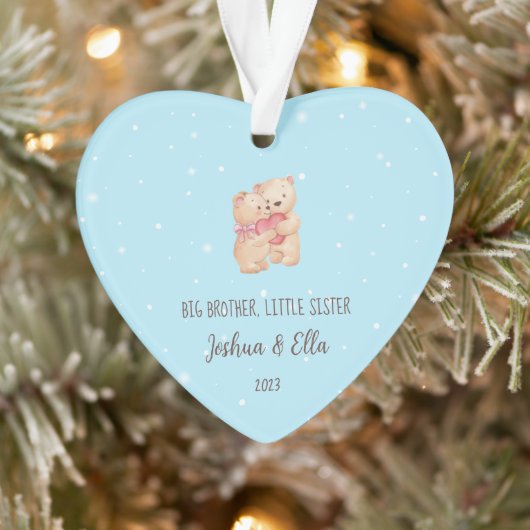 Big Brother Little Sister First Christmas Keepake Ornament (Baum)