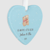 Big Brother Little Sister First Christmas Keepake Ornament (Vorderseite)