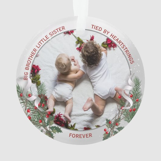 Big Brother Little Sister Warm Quote Ornament (Rückseite)
