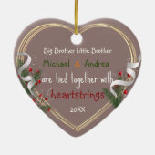 Big Brother Little Sister Zitat Custom Foto Keramik Ornament (Hinten)