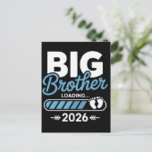 Big Brother Loading: Neue Babynamensankündigung Feiertagspostkarte (Stehend Vorderseite)