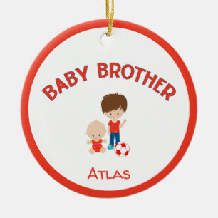 Big Brother mit Baby Brother Baby's Name Year Keramik Ornament