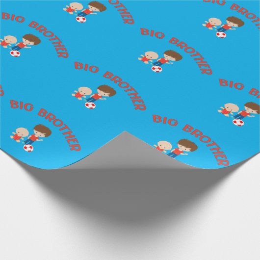 Big Brother mit Baby Brother Pattern Geschenkpapier (Ecke)
