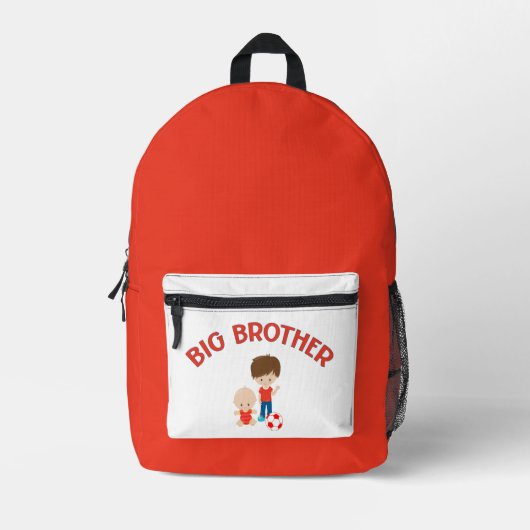 Big Brother mit Baby Brother Personalisiert Bedruckter Rucksack (Vorderseite)