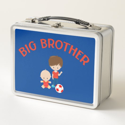 Big Brother mit Baby Brother Personalisiert Metall Brotdose (Vorderseite)