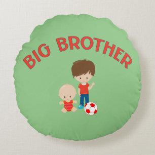 Big Brother mit Baby Brother Round Kissen