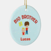 Big Brother mit Baby Schwester Personalisiert Keramik Ornament (Rechts)