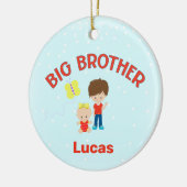 Big Brother mit Baby Schwester Personalisiert Keramik Ornament (Links)