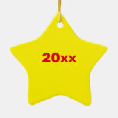 Big Brother mit BabySchwester Name Jahr Star Custo Keramik Ornament (Hinten)