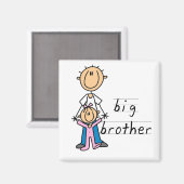 Big Brother mit Babytrampen und Geschenken Magnet (Vorderseite/Rückseite)