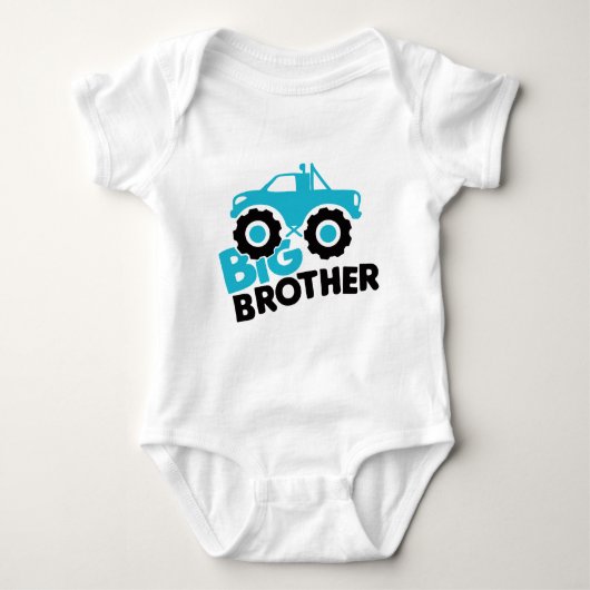 Big Brother Monster Truck Baby Strampler (Vorderseite)