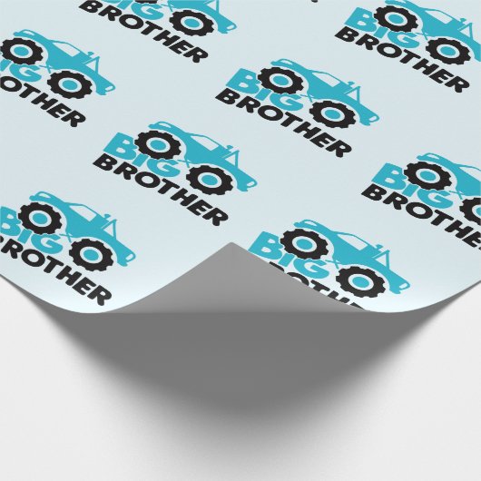 Big Brother Monster Truck Geschenkpapier (Ecke)