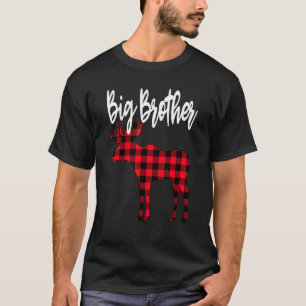 Big Brother Moose Buffalo Karierte Weihnachtsfeier T-Shirt