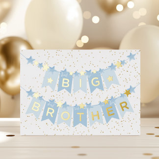 Big Brother New Baby Foil Card Folien Feiertagskarte