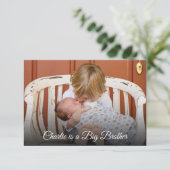 Big Brother New Baby Foto Geburtserklärung Dankeskarte (Stehend Vorderseite)