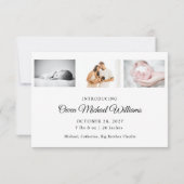 Big Brother New Baby Foto Geburtserklärung Dankeskarte (Rückseite)