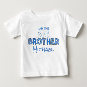 Big Brother Niedlich Boy Personalisiert Blue Custo Baby T-shirt