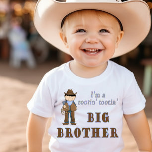 Big Brother Niedlich Cowboy Rootin' Tootin' Baby T-shirt