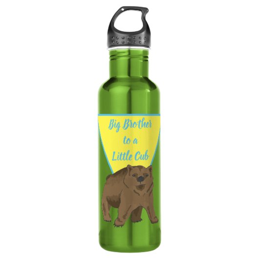 Big Brother Niedlich Woodland Animal Baby Bear Edelstahlflasche (Vorderseite)