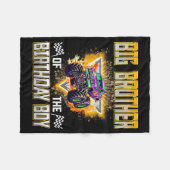 Big Brother Of The Birthday Boy Monster Truck Birt Fleecedecke (Vorderseite (Horizontal))