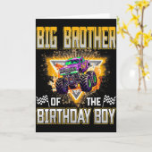 Big Brother Of The Birthday Boy Monster Truck Birt Karte (Gelbe Blume)