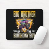 Big Brother Of The Birthday Boy Monster Truck Birt Mousepad (Mit Mouse)
