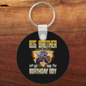 Big Brother Of The Birthday Boy Monster Truck Birt Schlüsselanhänger (Vorderseite)