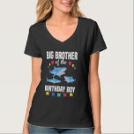 Big Brother of the Birthday Boy Shark Party T-Shirt<br><div class="desc">Big Brother of the Birthday Boy Shark Party</div>