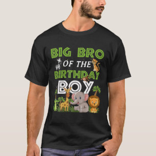 Big Brother of the Birthday Boy Zoo Theme Animal P T-Shirt