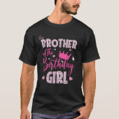 Big Brother Of The Birthday Girl Cute Pink Matchin T-Shirt (Vorderseite)