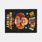 Big Brother Of The Birthday Turkey Family 1st Birt Fleecedecke (Vorderseite (Horizontal))