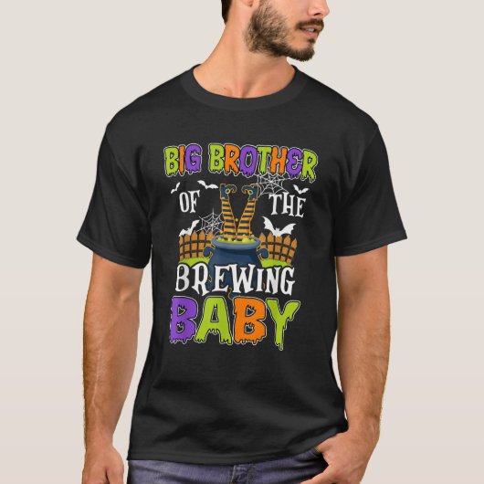 Big Brother Of The Brewing Baby Halloween Witch Ba T-Shirt (Vorderseite)