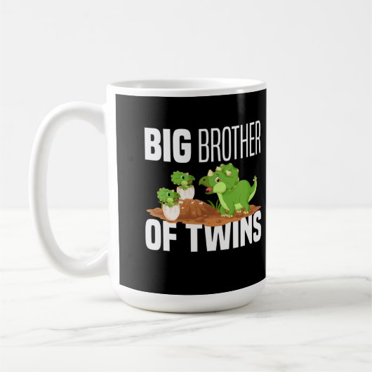 Big Brother of Twins Dinosaur Dino Kaffeetasse (Links)